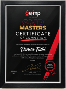 donna fathi certified in a SMP Masters class with jesse lima in tampa florida since 2022