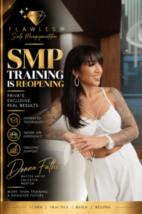 Donna Fathi announcing the reopening of Flawless Scalp Micropigmentation private SMP training in Vancouver.